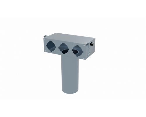 Пленум вентиляционный потолочный Flexag PCP-125/75x3 на 3 выхода, d125, (300мм)