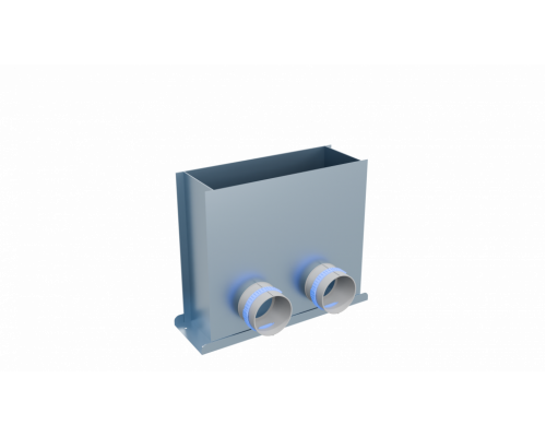 Пленум вентиляционный напольный Flexag PFP-300x100/75x2 на 2 выхода, 300x100