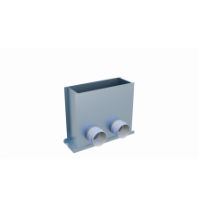 Пленум вентиляционный напольный Flexag PFP-400x100/75x2 на 2 выхода, 400x100
