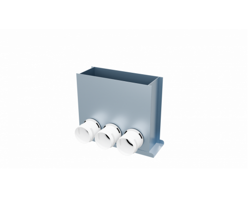 Пленум вентиляционный напольный Flexag PFP-400x100/75x3 на 3 выхода, 400x100