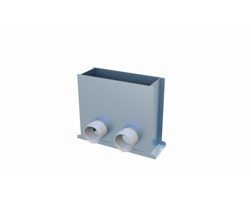 Пленум вентиляционный напольный Flexag PFP-400x100/90x2 на 2 выхода, 400x100