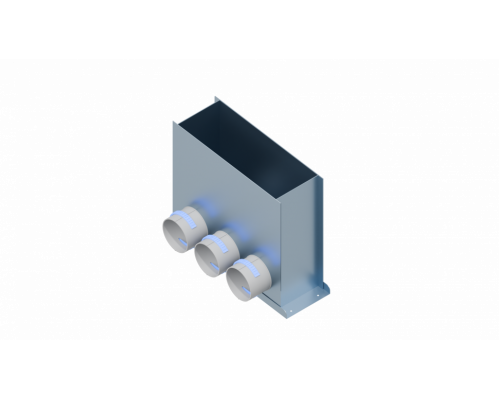 Пленум вентиляционный напольный Flexag PFP-400x100/90x3 на 3 выхода, 400x100