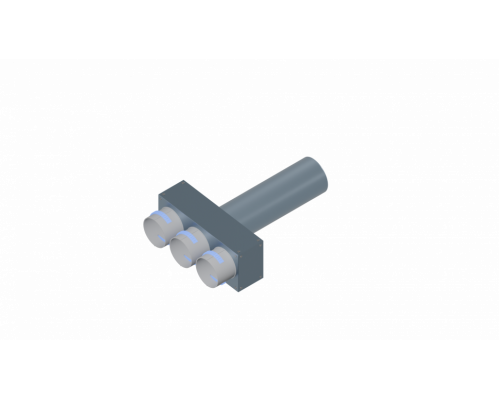 Пленум вентиляционный прямой Flexag PWP-125/90x3 на 3 выхода, d125, (300мм)