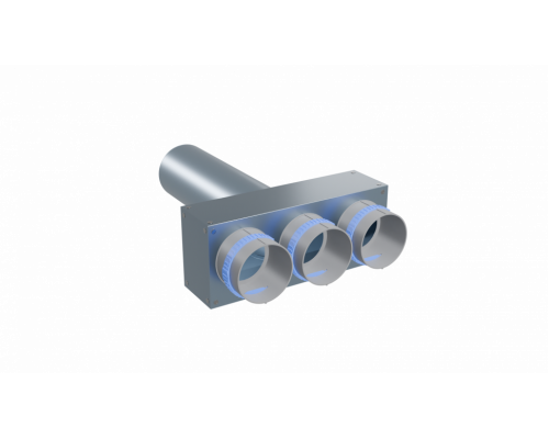 Пленум вентиляционный прямой Flexag PWP-125/90x3 на 3 выхода, d125, (300мм)