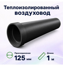 Круглый воздуховод Fliben Thermo Duct DN 125 с фланцем, 1000 мм
