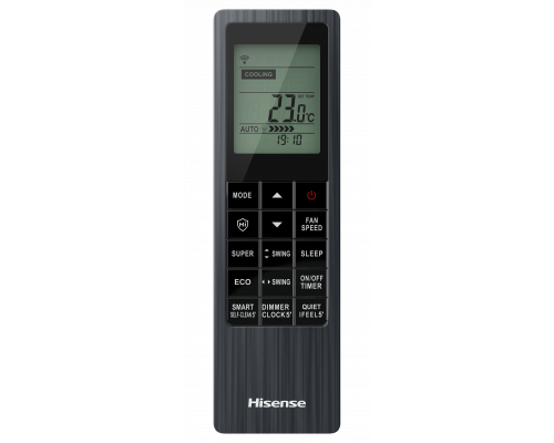 Настенный кондиционер сплит-система Hisense BLACK CRYSTAL SUPER DC Inverter Wi-Fi AS-10UW4RVETG01(B) (комплект)