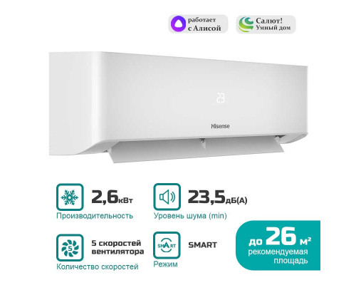 Настенный кондиционер Hisense CITY 2.0 Classic A AS-09HW4RLRKA01 - классическая сплит-система (комплект)