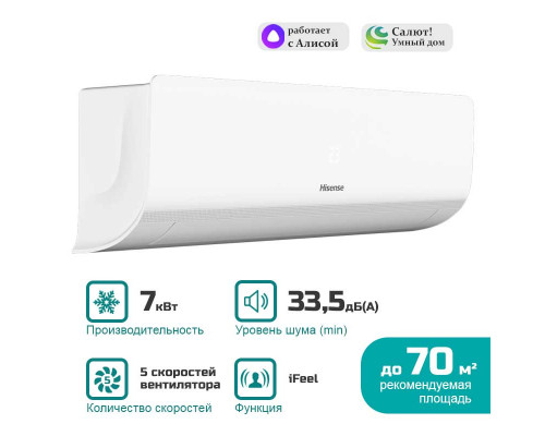 Настенный кондиционер сплит-система Hisense ERA Classic A Wi-Fi AS-24HW4RBSKC00 (комплект)