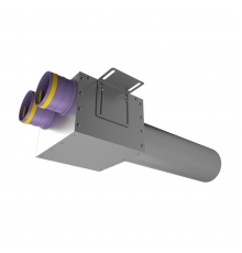 Пленум (адаптер) вентиляционный Provent VPDL 125/75x2 прямой круглый на 2 выхода (400мм)