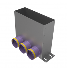 Пленум (адаптер) вентиляционный Provent VPF 300x100/75x3 напольный на 3 выхода