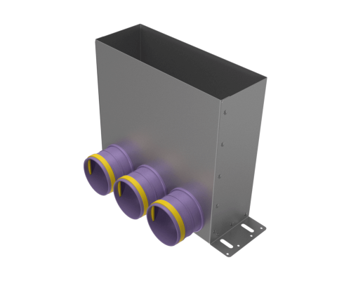 Пленум (адаптер) вентиляционный Provent VPF 300x100/75x3 напольный на 3 выхода