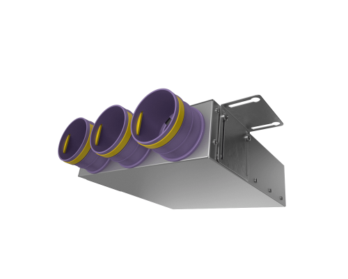 Пленум (адаптер) вентиляционный Provent VPK 300x90/75x3 прямой прямоугольный на 3 выхода