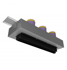 Щелевой диффузор Provent VPNDG/F 500*25/75x3 для гипсокартона с КСД на 3 прямых выхода