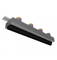Щелевой диффузор Provent VPNDG/F 1000*25/75х4 для гипсокартона с КСД на 4 прямых выхода