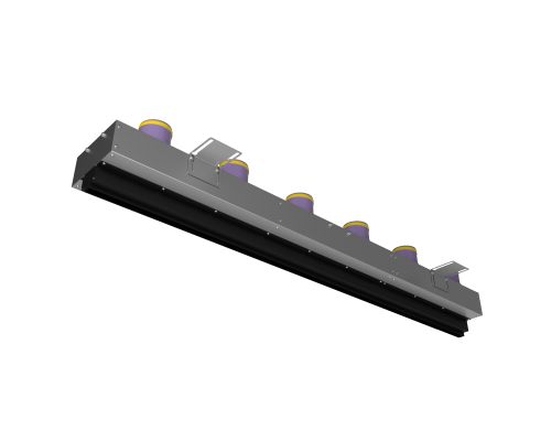 Щелевой диффузор Provent VPNDG/F 1500*25/75х6 для гипсокартона с КСД на 6 прямых выхода
