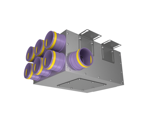 Коллектор вентиляционный Provent KV 160/75x8 металлический на 8 выходов