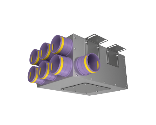 Коллектор вентиляционный Provent KV 125/75x8 металлический на 8 выходов