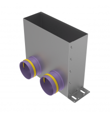 Пленум (адаптер) вентиляционный Provent VPF 300x100/90x2 напольный на 2 выхода