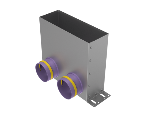 Пленум (адаптер) вентиляционный Provent VPF 300x100/90x2 напольный на 2 выхода