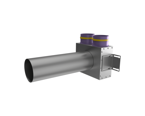 Пленум (адаптер) вентиляционный Provent VPSL 125/90x2 потолочный/настенный круглый на 2 выхода (400мм)