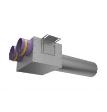Пленум (адаптер) вентиляционный Provent VPDL 125/90x2 прямой круглый на 2 выхода (400мм)
