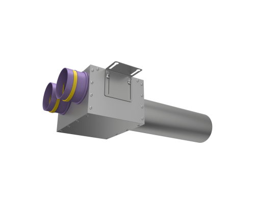 Пленум (адаптер) вентиляционный Provent VPDL 125/90x2 прямой круглый на 2 выхода (400мм)