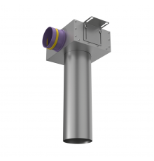 Пленум (адаптер) вентиляционный Provent VPSL 125/90x1 потолочный/настенный круглый на 1 выход (400мм)