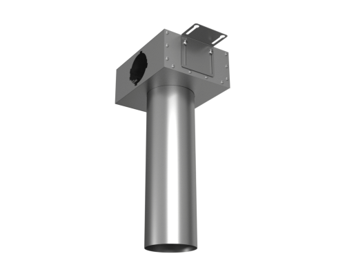 Пленум (адаптер) вентиляционный Provent VPSL 125/90x1 потолочный/настенный круглый на 1 выход (400мм)