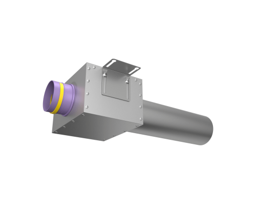 Пленум (адаптер) вентиляционный Provent VPDL 125/90x1 прямой круглый на 1 выхода (400мм)