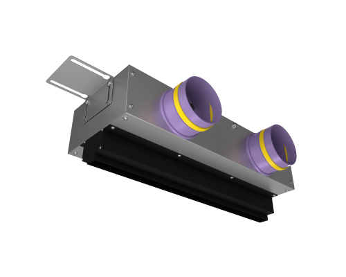 Щелевой диффузор Provent VPNDG 500*25/90x2 для гипсокартона с КСД на 2 выхода