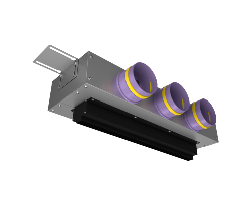Щелевой диффузор Provent VPNDG 500*25/90x3 для гипсокартона с КСД на 3 выхода