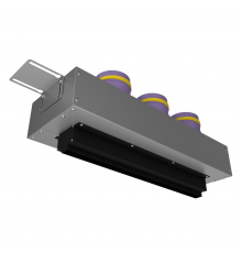 Щелевой диффузор Provent VPNDG/F 500*25/90x3 для гипсокартона с КСД на 3 прямых выхода