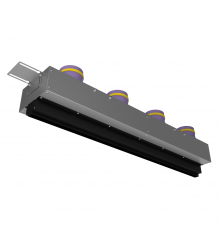 Щелевой диффузор Provent VPNDG/F 1000*25/90х4 для гипсокартона с КСД на 4 прямых выхода