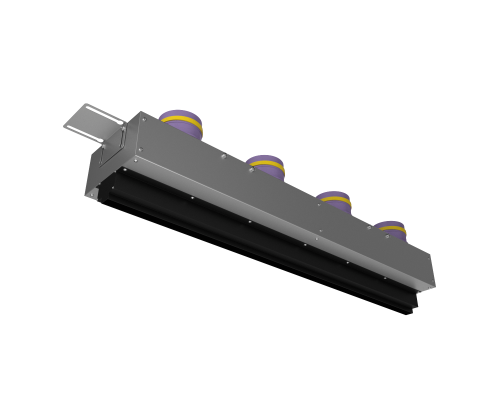 Щелевой диффузор Provent VPNDG/F 1000*25/90х4 для гипсокартона с КСД на 4 прямых выхода
