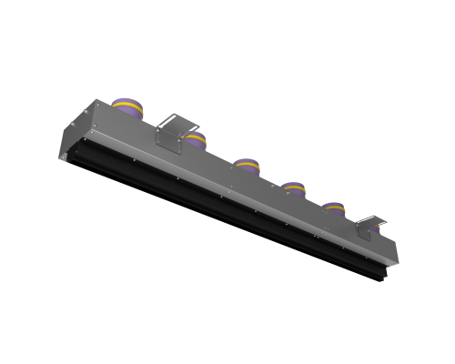 Щелевой диффузор Provent VPNDG/F 1500*25/90х6 для гипсокартона с КСД на 6 прямых выхода