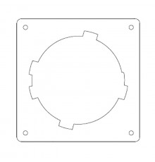 Монтажная панель (пластина) Provent MP 90x1 для подключения коннекторов гибких воздуховодов на 1 выход
