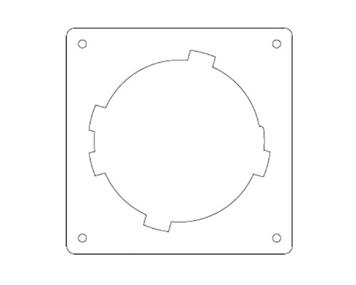 Монтажная панель (пластина) Provent MP 90x1 для подключения коннекторов гибких воздуховодов на 1 выход 