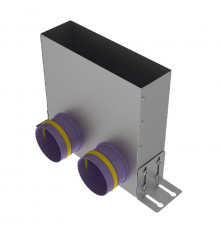 Пленум (адаптер) вентиляционный Provent VPU 300×90/90×2 угловой прямоугольный на 2 выхода