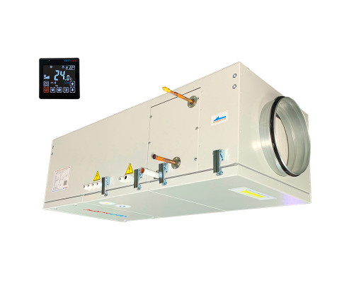 Приточная установка Ventmatic VMPU-W-FR-500-1 компактная, с фреон. охлаждением, 500 м³/ч, водяной нагрев 1 фаза 230В